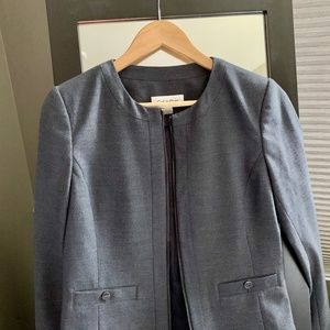 Navy zip up blazer